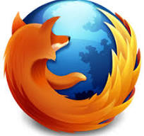 The Firefox logo: a flaming fox surrounding the Earth.